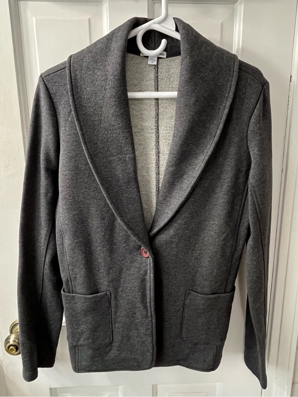 Standard James Perse French Terry Knit Blazer Jacket Gray Size 3 US L Large
